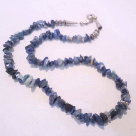 Vintage Sodalite Chip Bead Necklace - Picture 1 of 4
